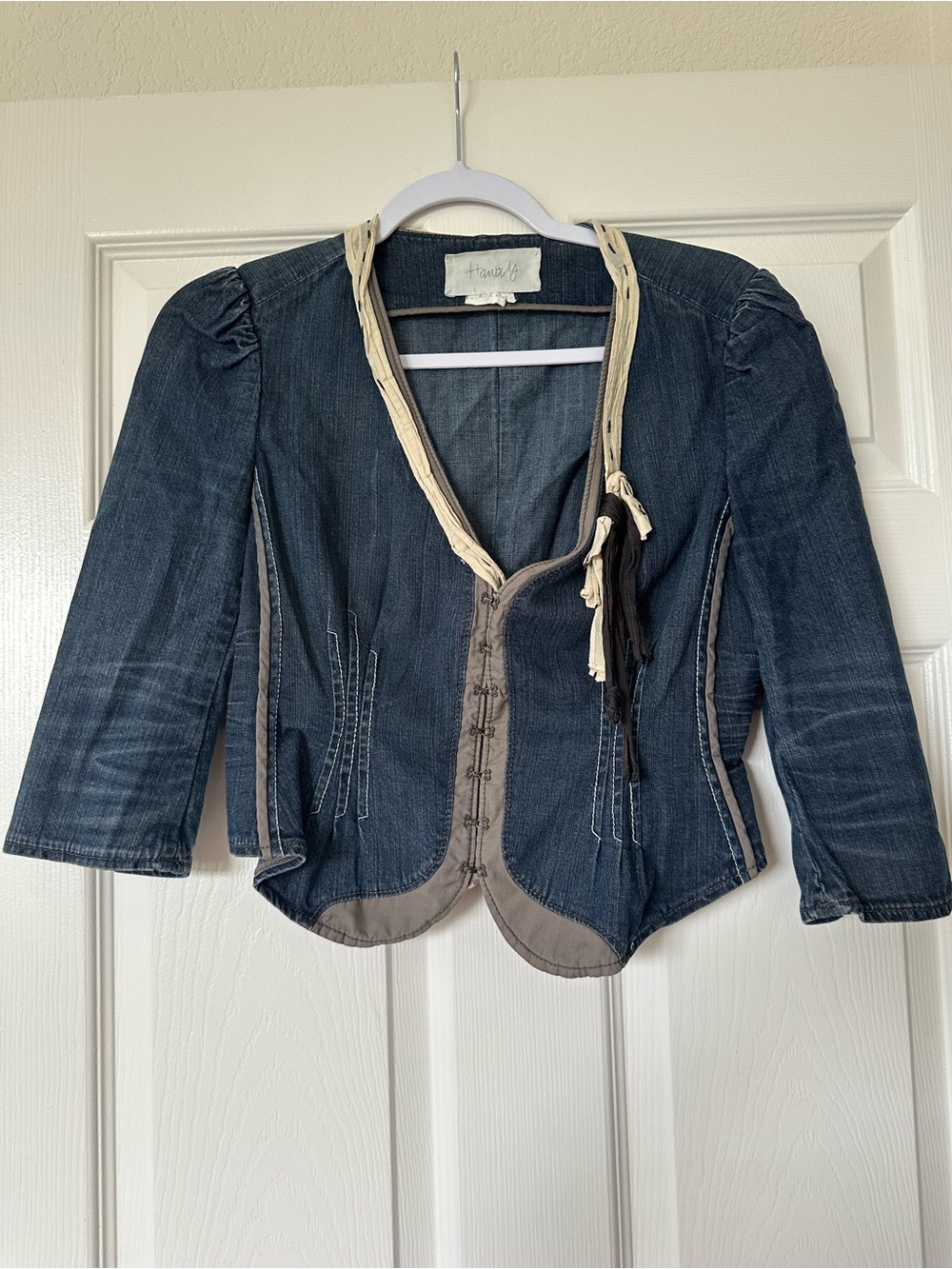 Korean Clothing Brand Denim Jean Jacket Cropped